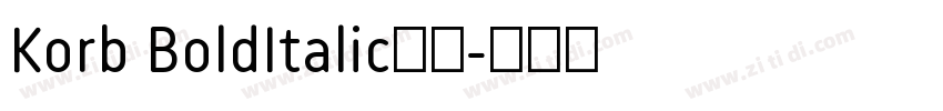 Korb BoldItalic下载字体转换